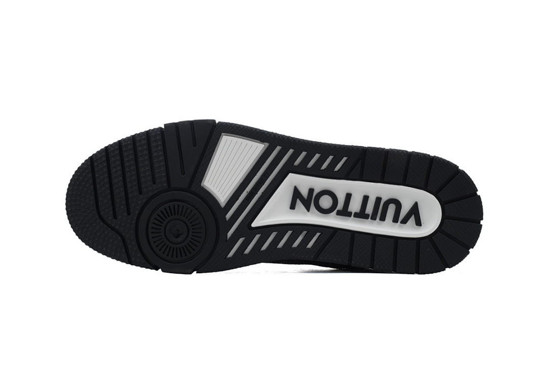 FC God Batch LOUIS VUITTON Trainer Black  White Rhinestone