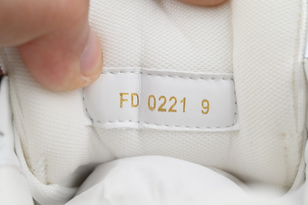 FC God Batch LOUIS VUITTON Trainer Black  White Rhinestone