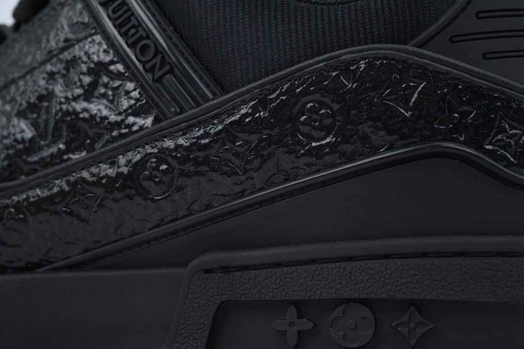 FC God Batch Louis Vuitton Trainer Black Lychee Patent Leather 