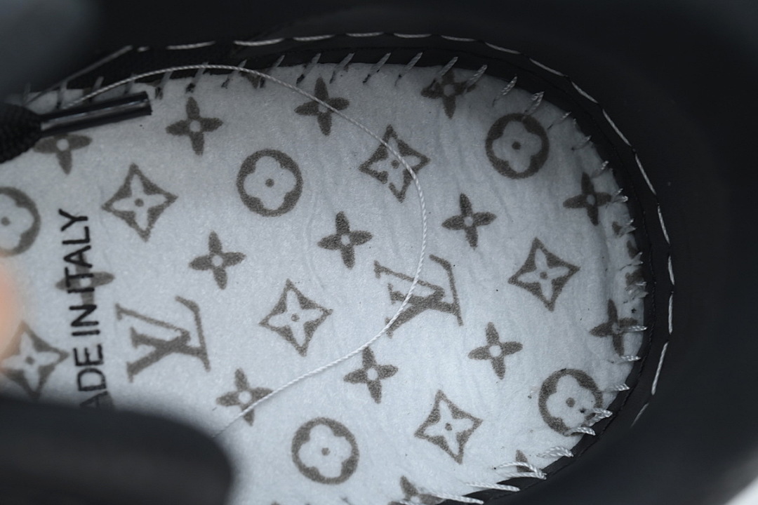 FC God Batch Louis Vuitton Trainer  Black Rivets