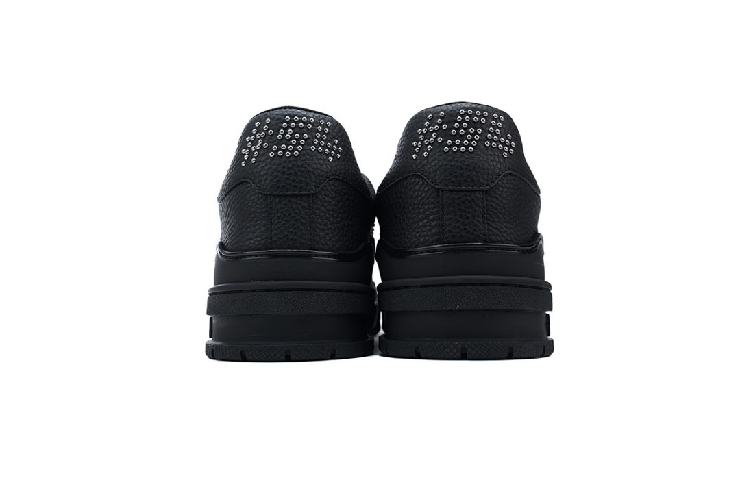 FC God Batch Louis Vuitton Trainer  Black Rivets