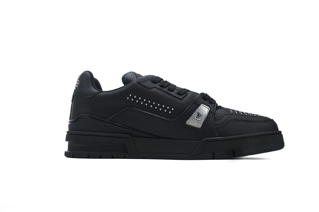 FC God Batch Louis Vuitton Trainer  Black Rivets