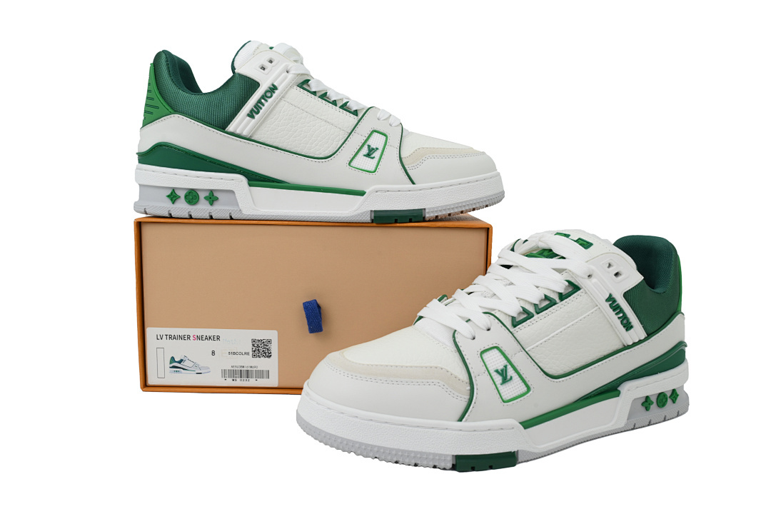 FC God Batch LOUIS VUITTON Trainer  New White Green 