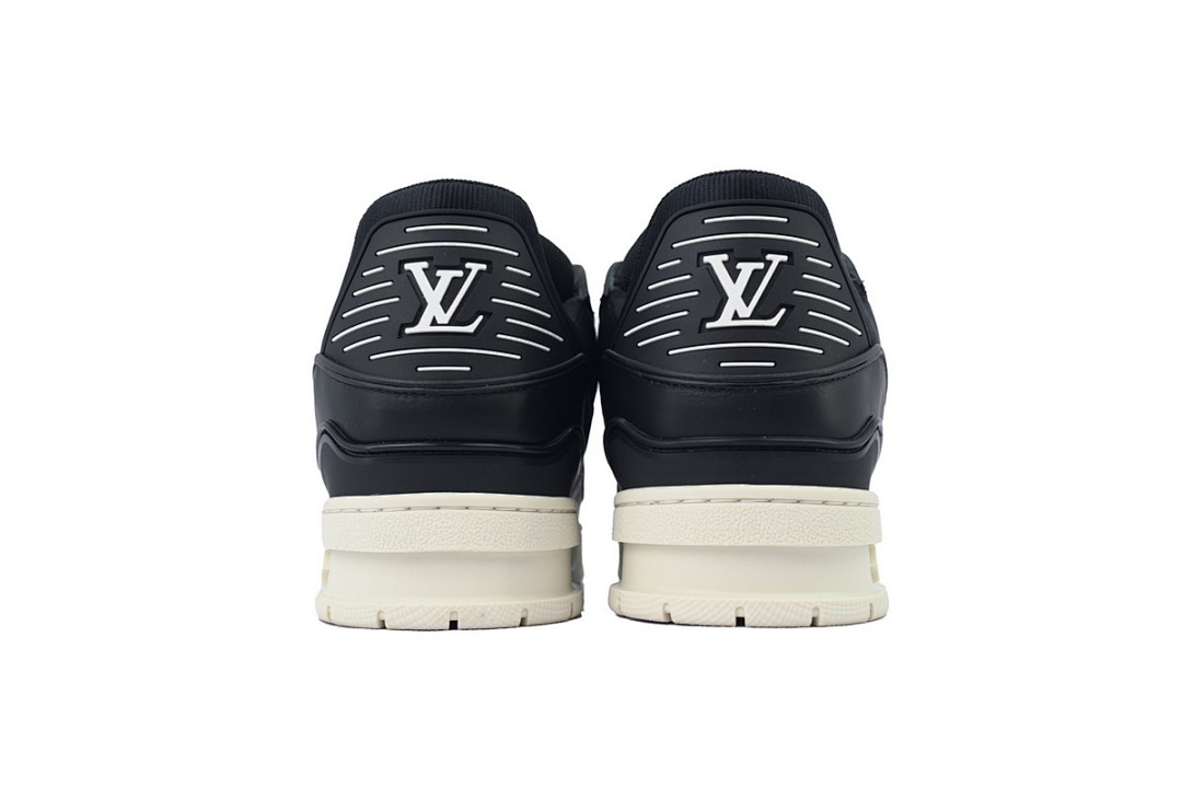 FC God Batch Louis Vuitton Trainer Black Skin And White Background