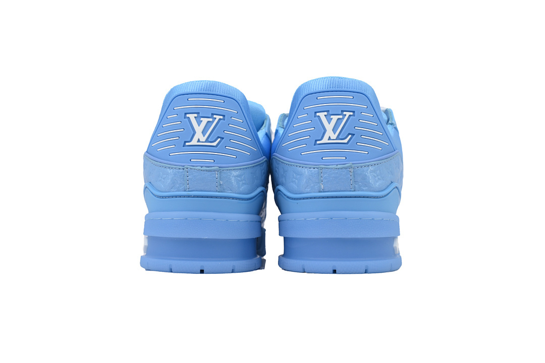 FC God Batch LOUIS VUITTON Trainer Blue Lychee Patent Leather 