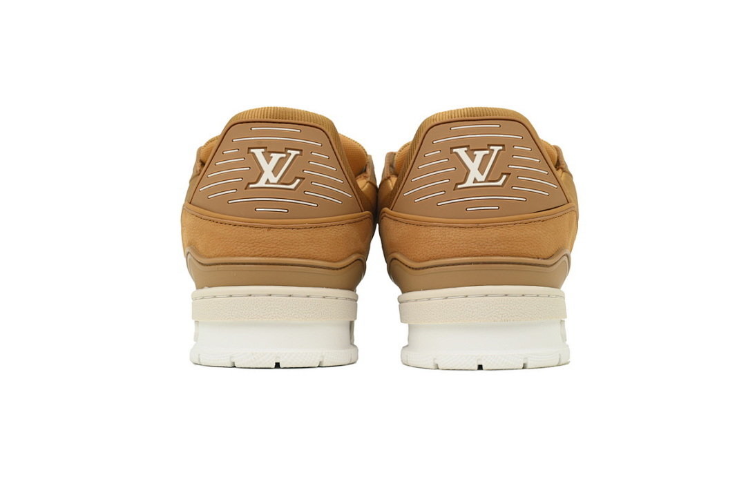 FC God Batch LOUIS VUITTON Trainer Brown Skin With White Background