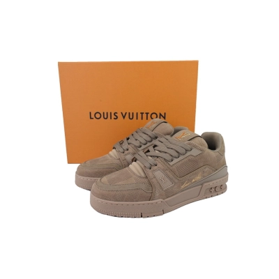 FC God Batch Louis Vuitton Trainer Brown Small Embossing 02