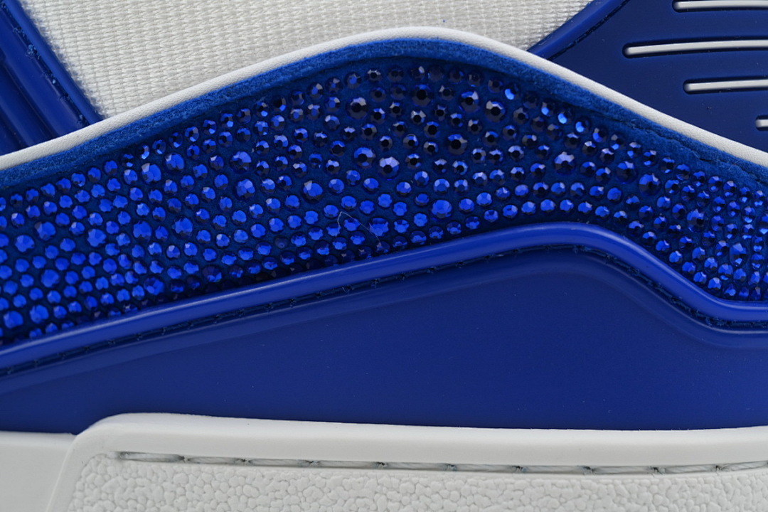 FC God Batch LOUIS VUITTON Trainer Dark Blue Rhinestones