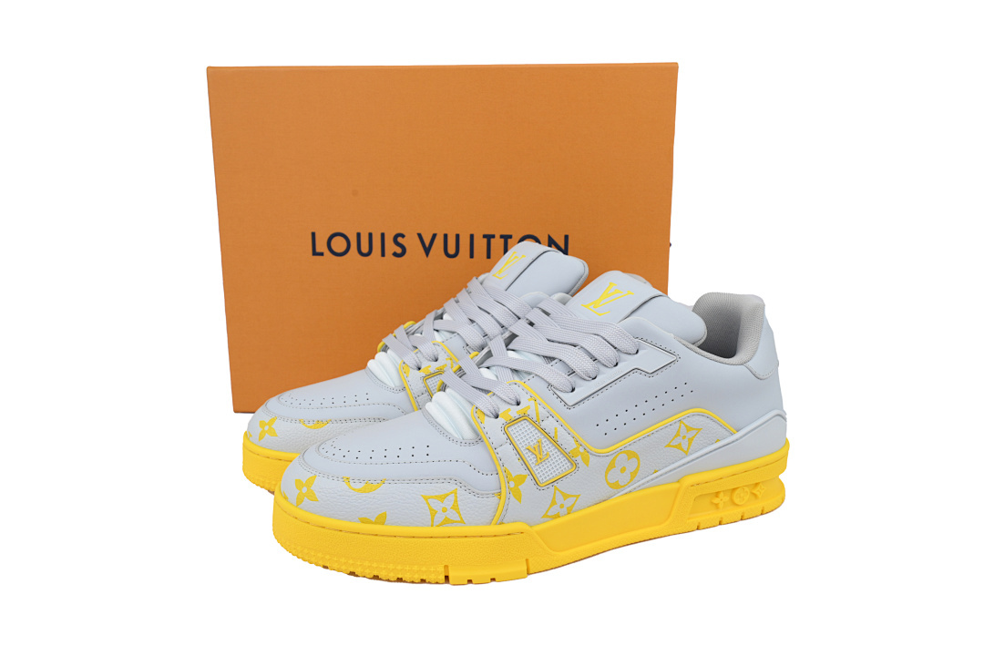 FC God Batch Louis Vuitton Trainer Grey Color Printing 
