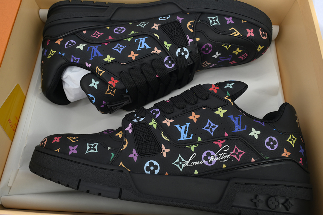 FC God Batch Louis Vuitton Trainer Murakami Takashi Black