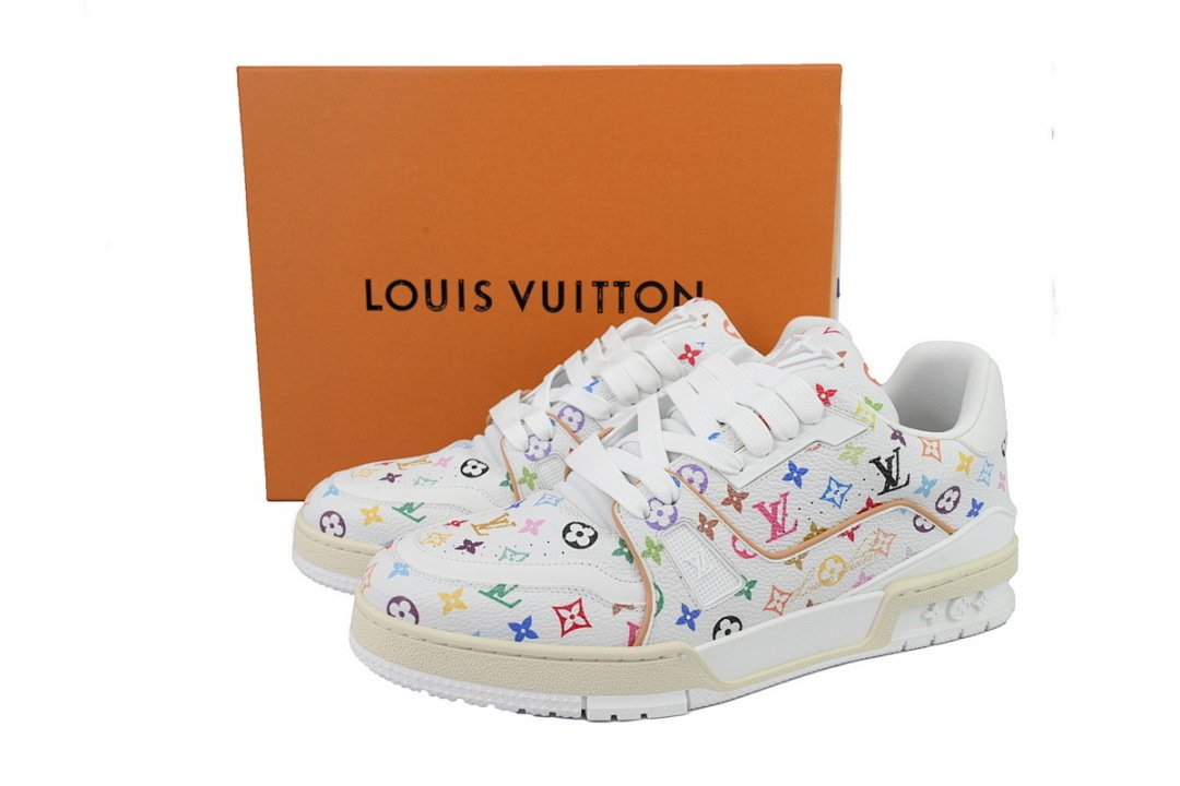 FC God Batch Louis Vuitton Trainer  Murakami Takashi White 
