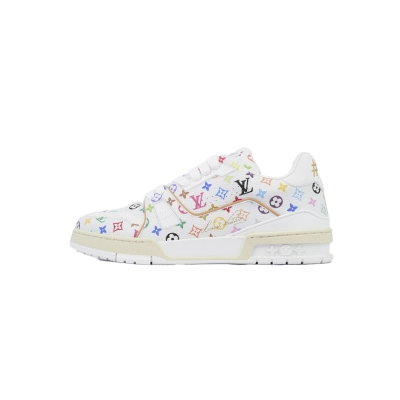 FC God Batch Louis Vuitton Trainer  Murakami Takashi White  01
