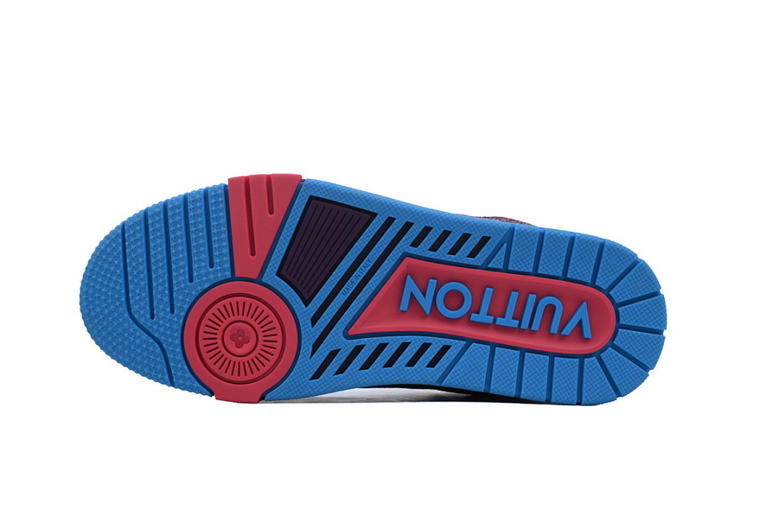 FC God Batch LOUIS VUITTON Trainer Purple & Blue Rhinestones