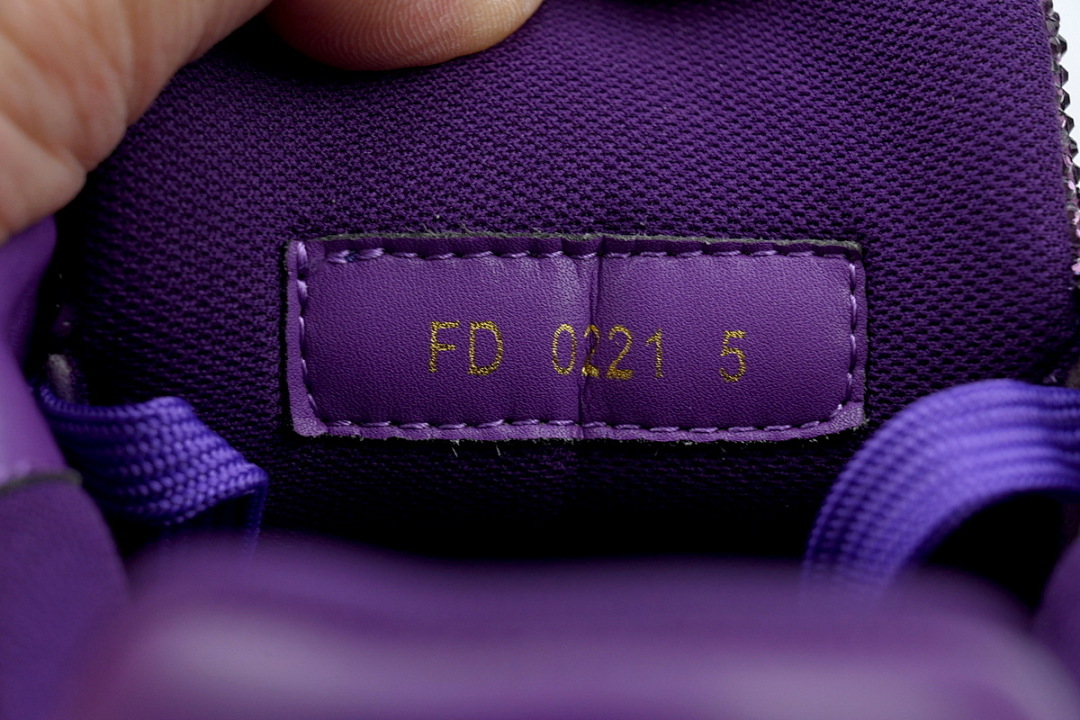 FC God Batch LOUIS VUITTON Trainer Purple & Orange Rhinestones