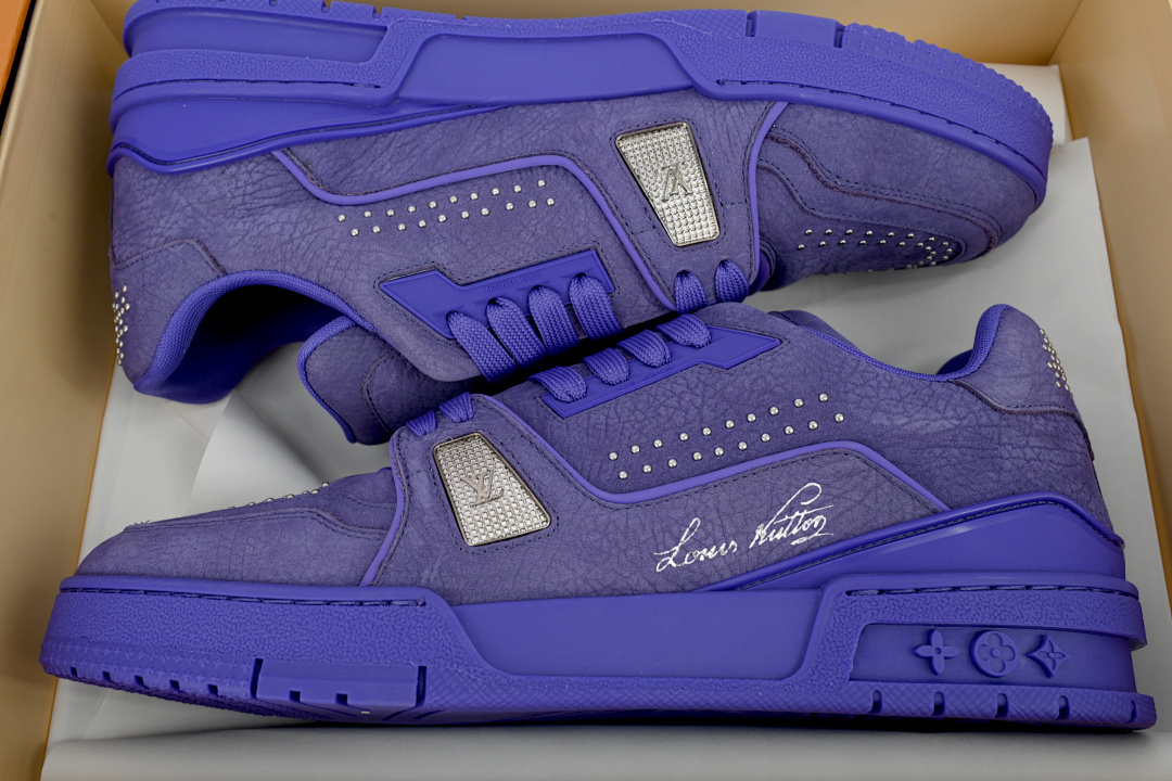 FC God Batch Louis Vuitton Trainer Purple Rivet