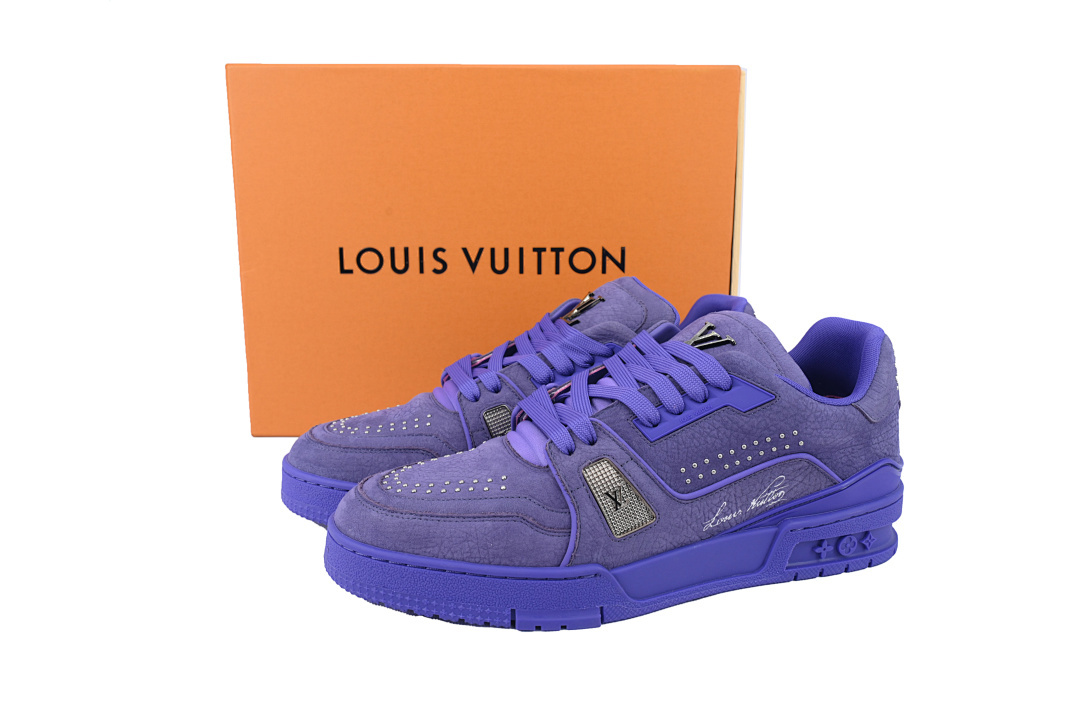 FC God Batch Louis Vuitton Trainer Purple Rivet