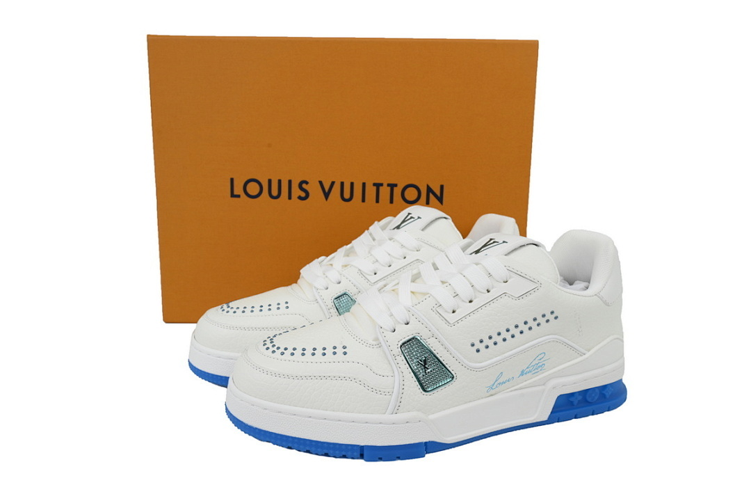 FC God Batch LOUIS VUITTON Trainer Sea BGlue Rivet