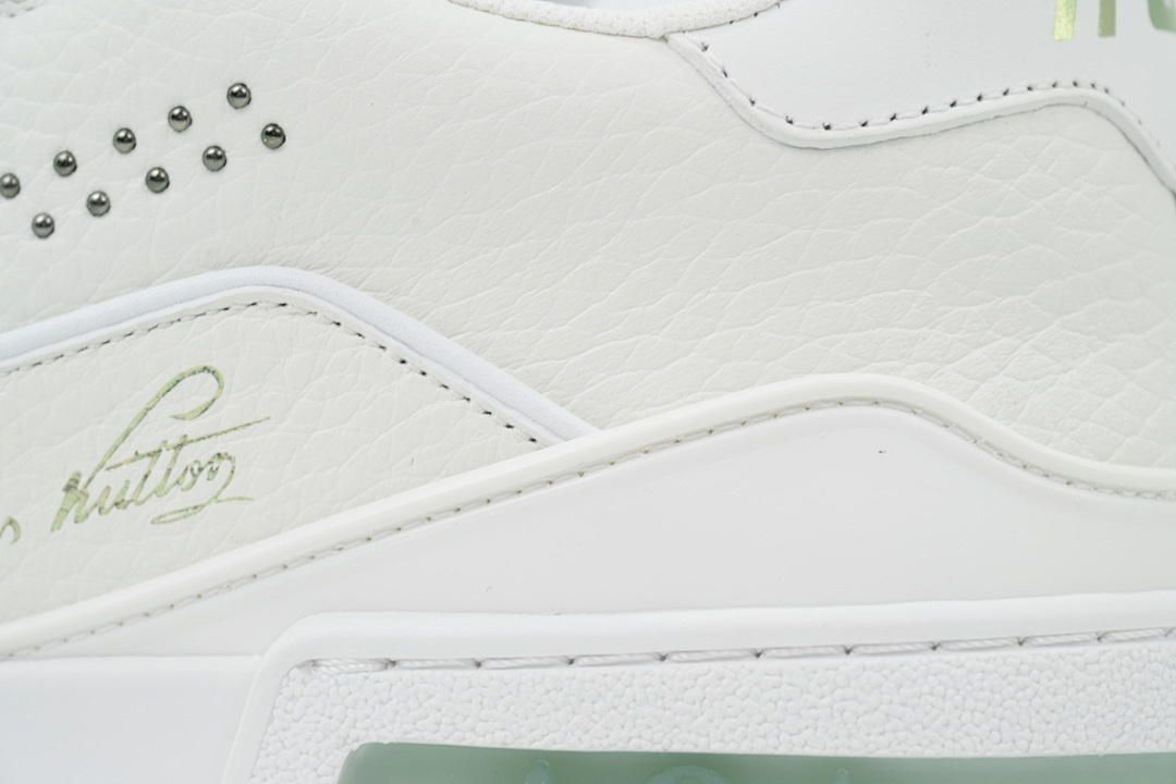 FC God Batch LOUIS VUITTON Trainer White Green Rivets 1