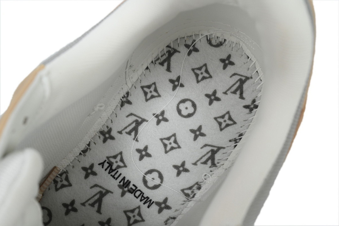  FC God Batch  Louis Vuitton Trainer Silver Embossed 