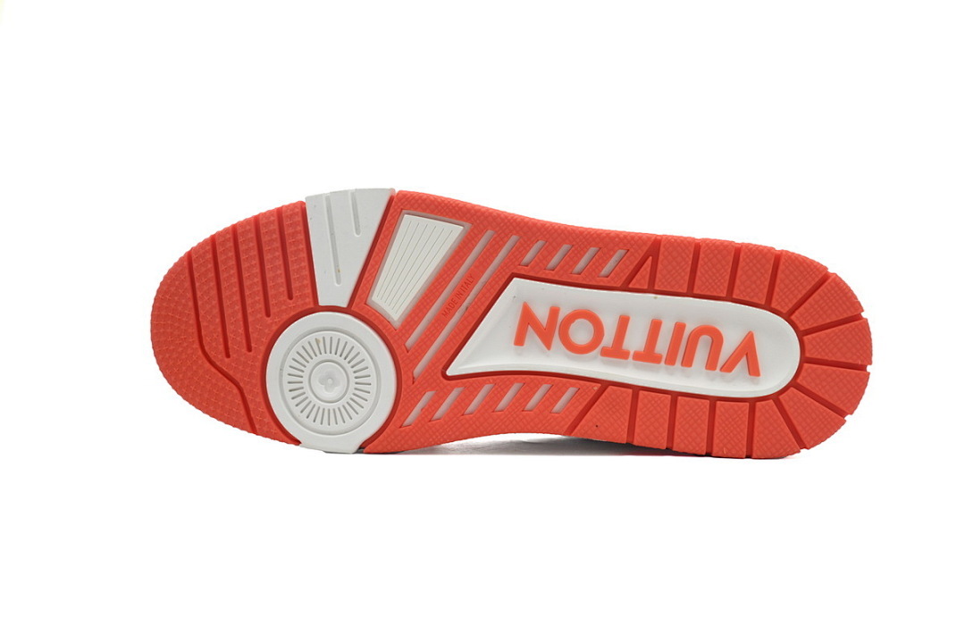  FC God Batch LOUIS VUITTON Trainer Orange Denim Velcro Mesh