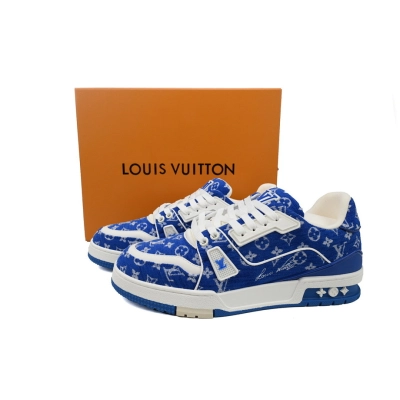 FC God Batch LOUIS VUITTON Trainer Blue . 02