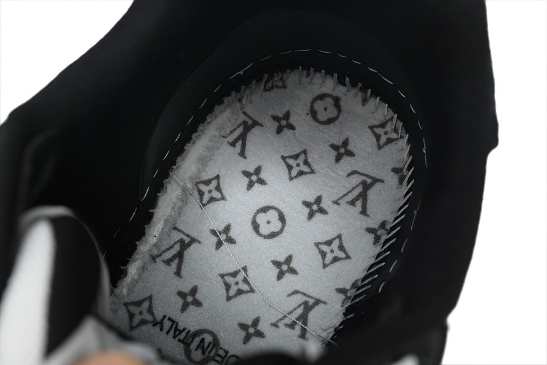 FC God Batch LOUIS VUITTON Trainer Black Denim Velcro Mesh