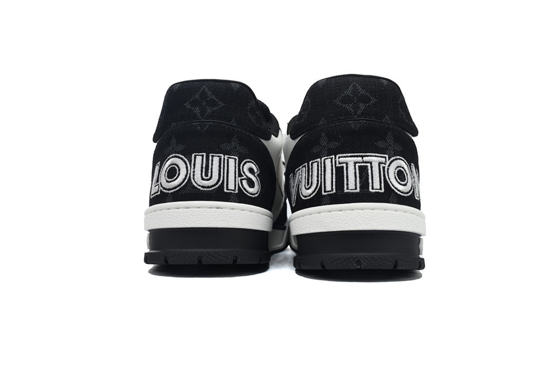 FC God Batch LOUIS VUITTON Trainer Black Denim Velcro Mesh