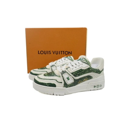 FC God Batch LOUIS VUITTON Trainer Green Graffiti  02