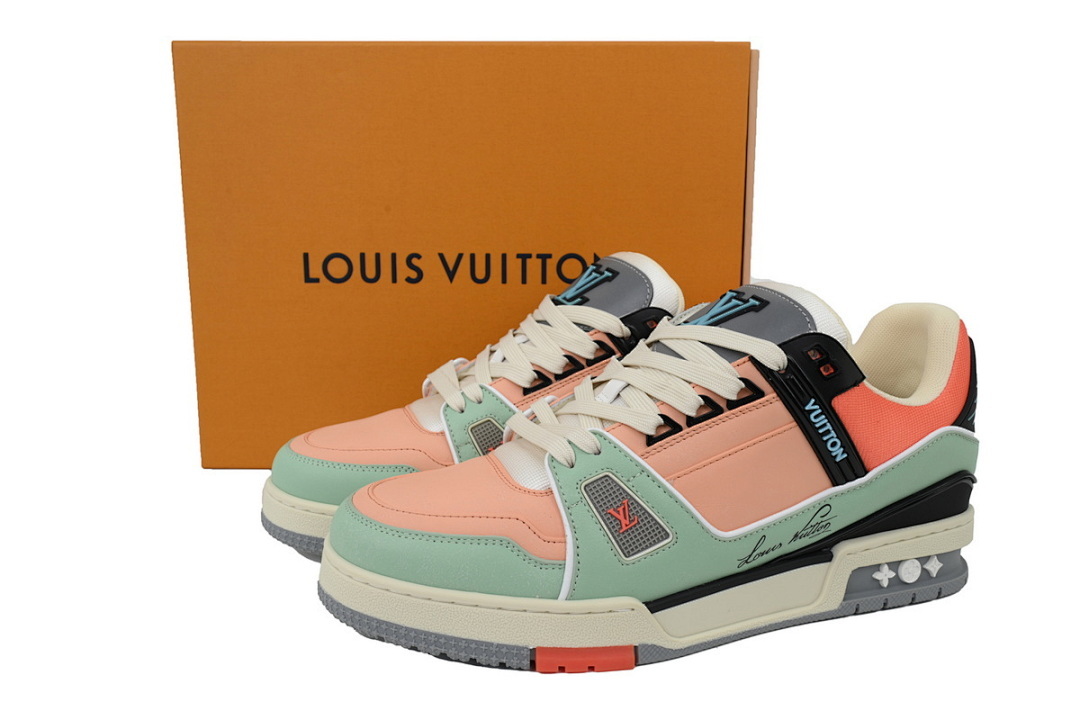 FC God Batch LOUIS VUITTON Trainer Orange  Color Block