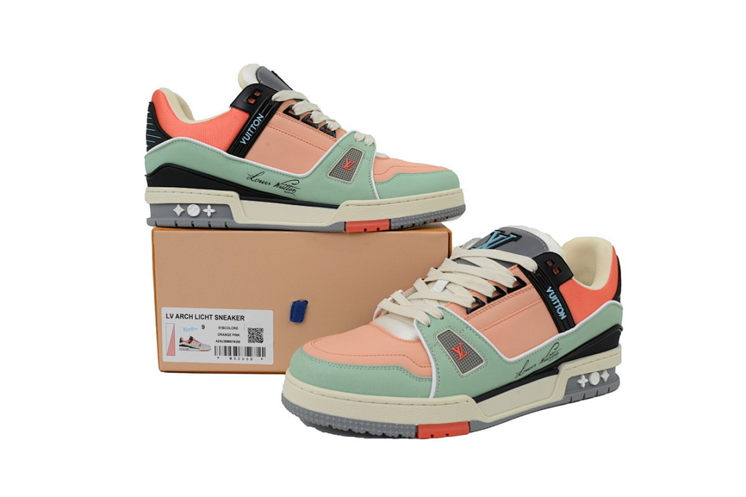 FC God Batch LOUIS VUITTON Trainer Orange  Color Block