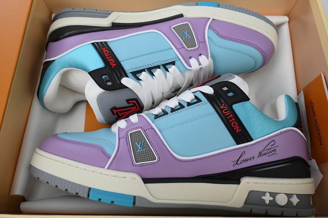 FC God Batch  Louis Vuitton Trainer Blue Purple 1