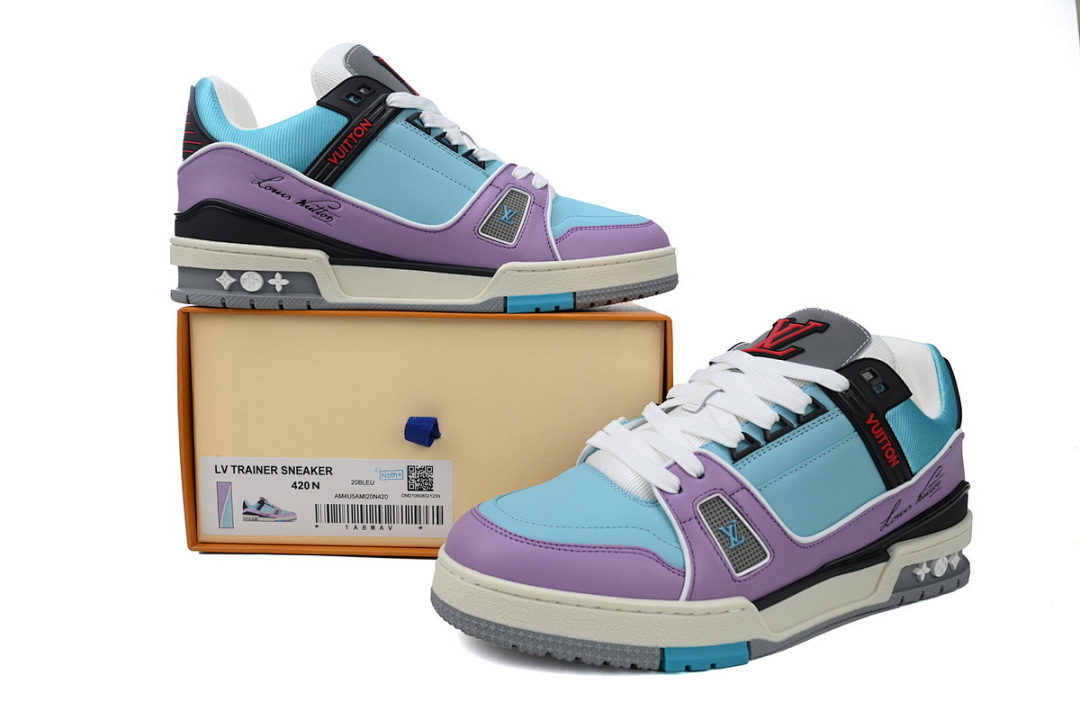 FC God Batch  Louis Vuitton Trainer Blue Purple 1