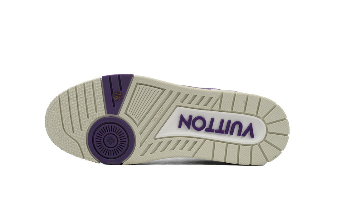 FC God Batch  Louis Vuitton Trainer Damier White Purple