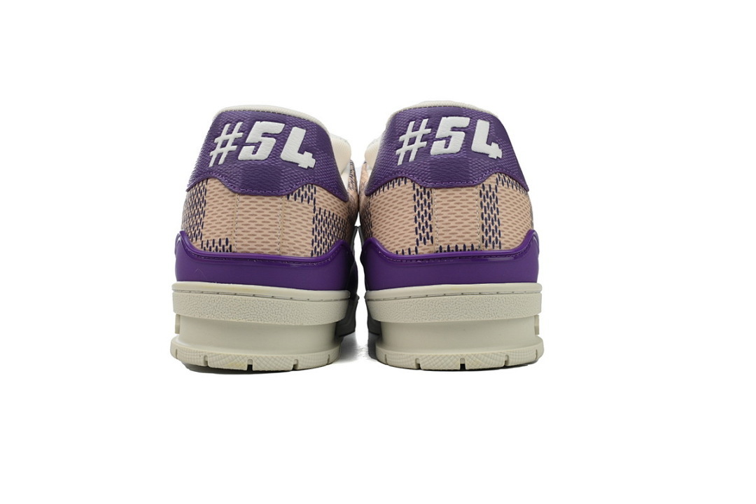 FC God Batch  Louis Vuitton Trainer Damier White Purple