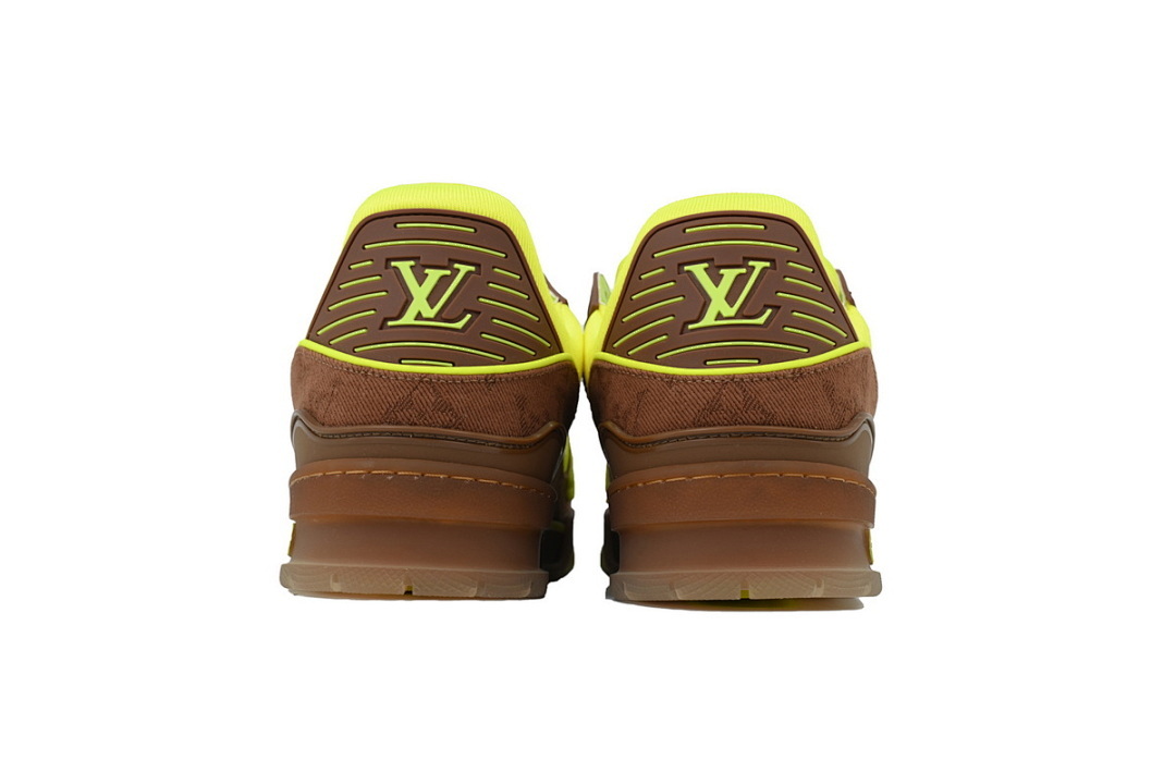 FC God Batch  Louis Vuitton Trainer Embossed Yellow Brown