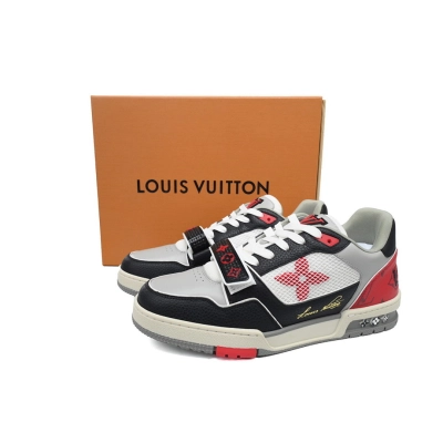 FC God Batch LOUIS VUITTON Trainer Black and Red  02