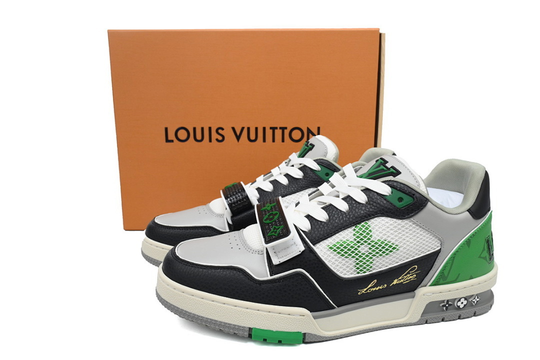 FC God Batch LOUIS VUITTON Trainer Black Green  Mesh