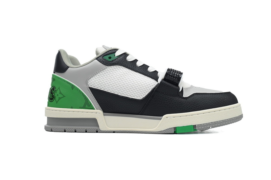 FC God Batch LOUIS VUITTON Trainer Black Green  Mesh