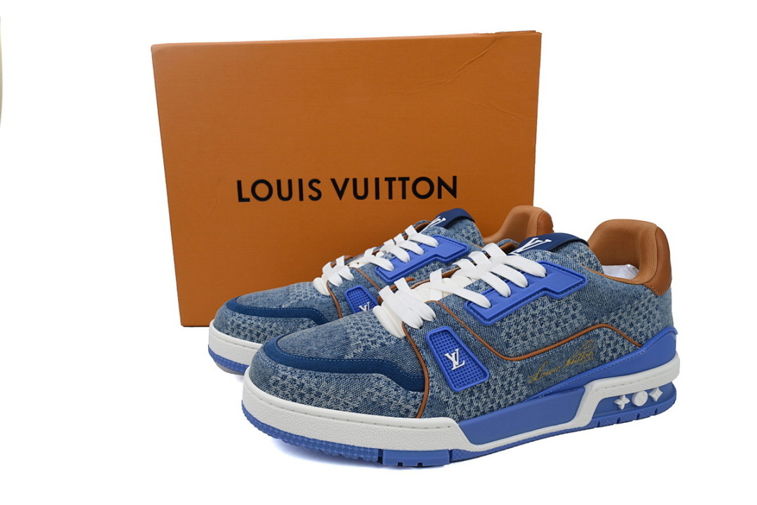 FC God Batch LOUIS VUITTON Trainer Blue 1