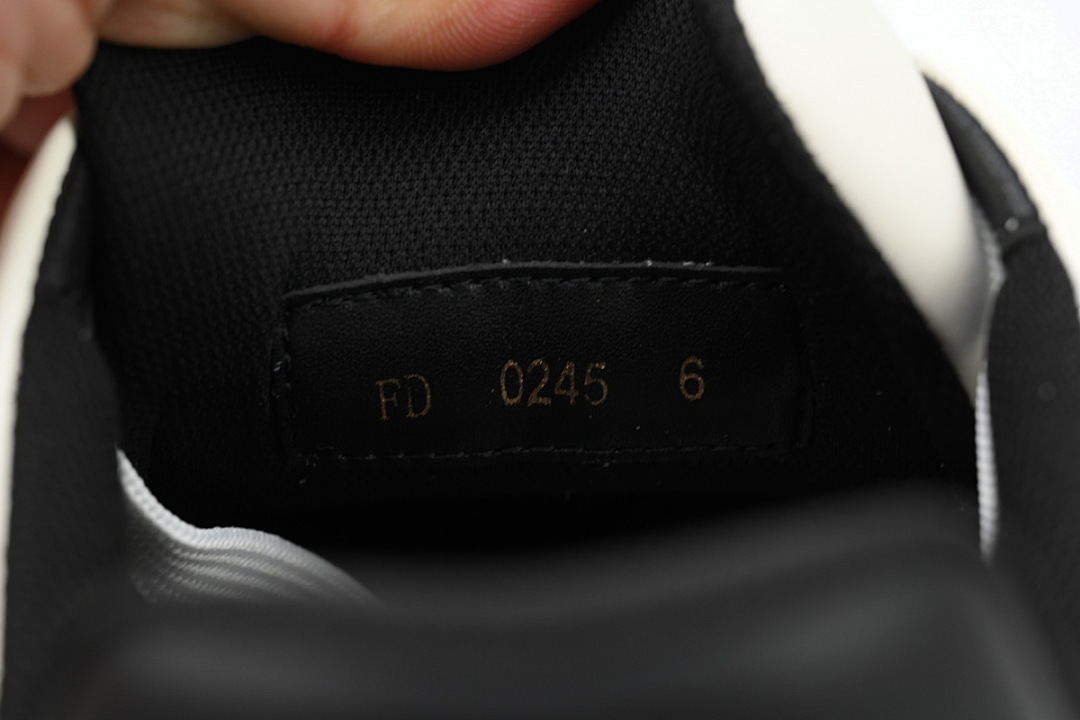 FC God Batch LOUIS VUITTON Trainer Full Leather Black White