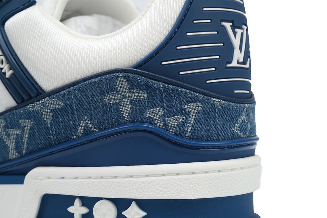 FC God Batch LOUIS VUITTON Trainer Blue Denim Patchworke