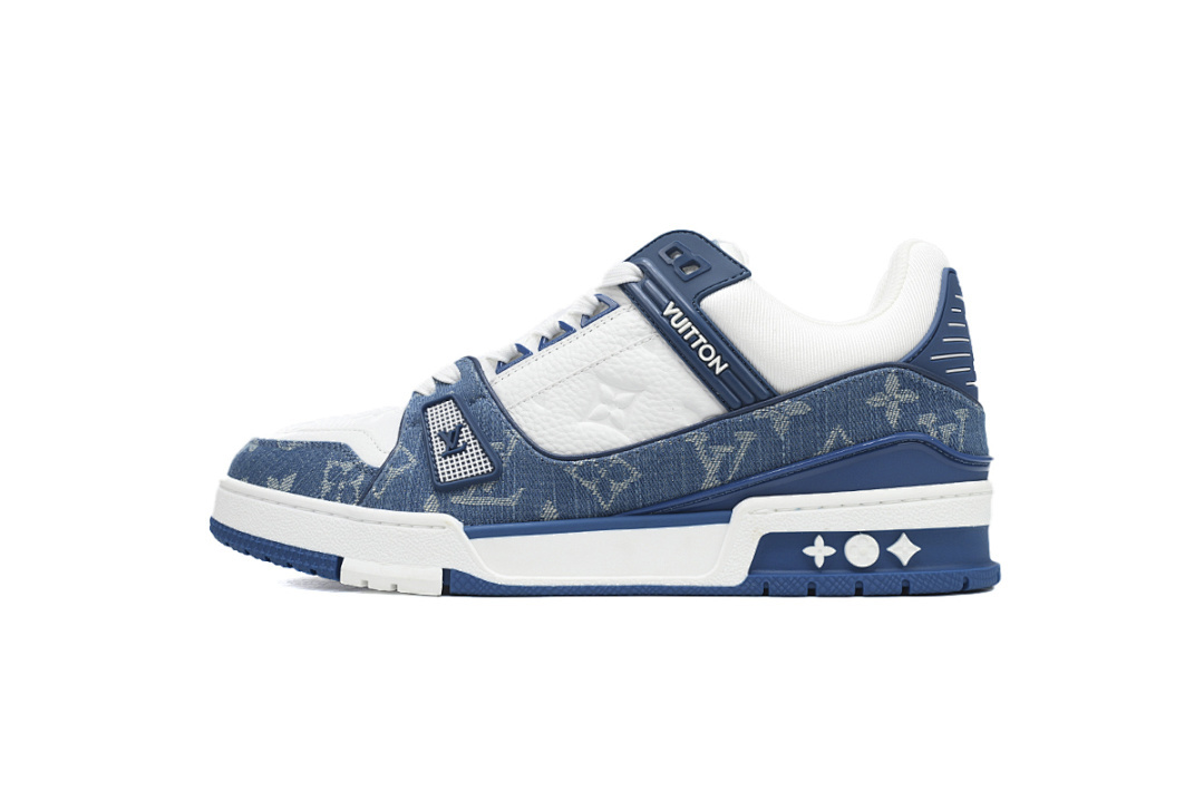 FC God Batch LOUIS VUITTON Trainer Blue Denim Patchworke