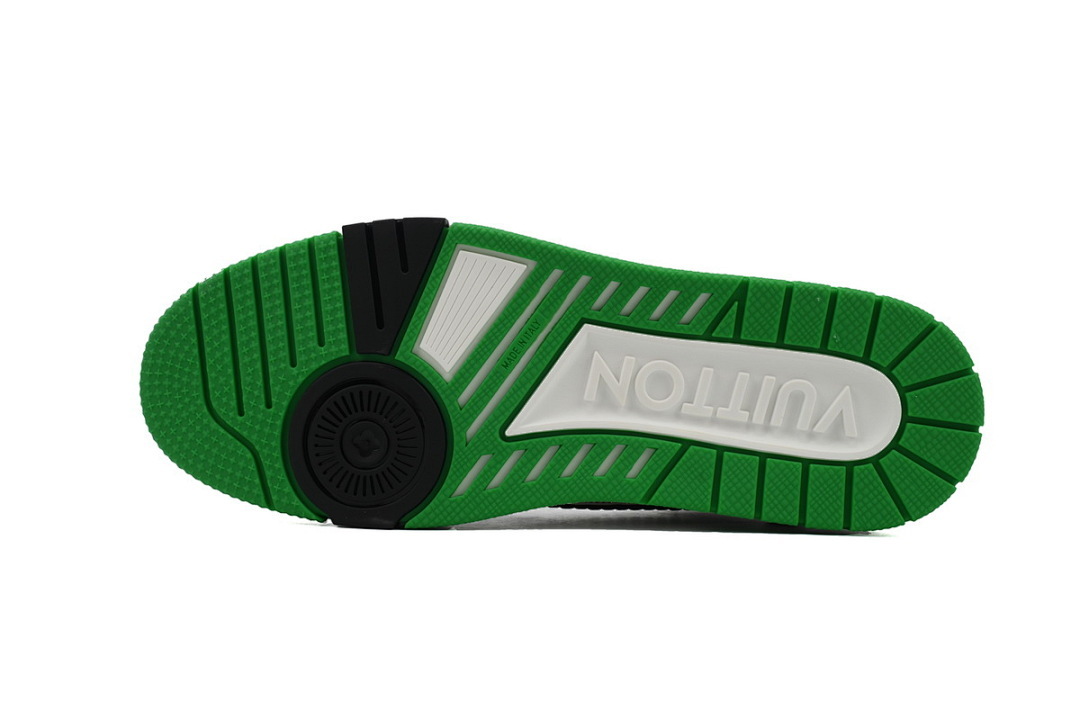 FC God Batch LOUIS VUITTON Trainer Full Leather White Green