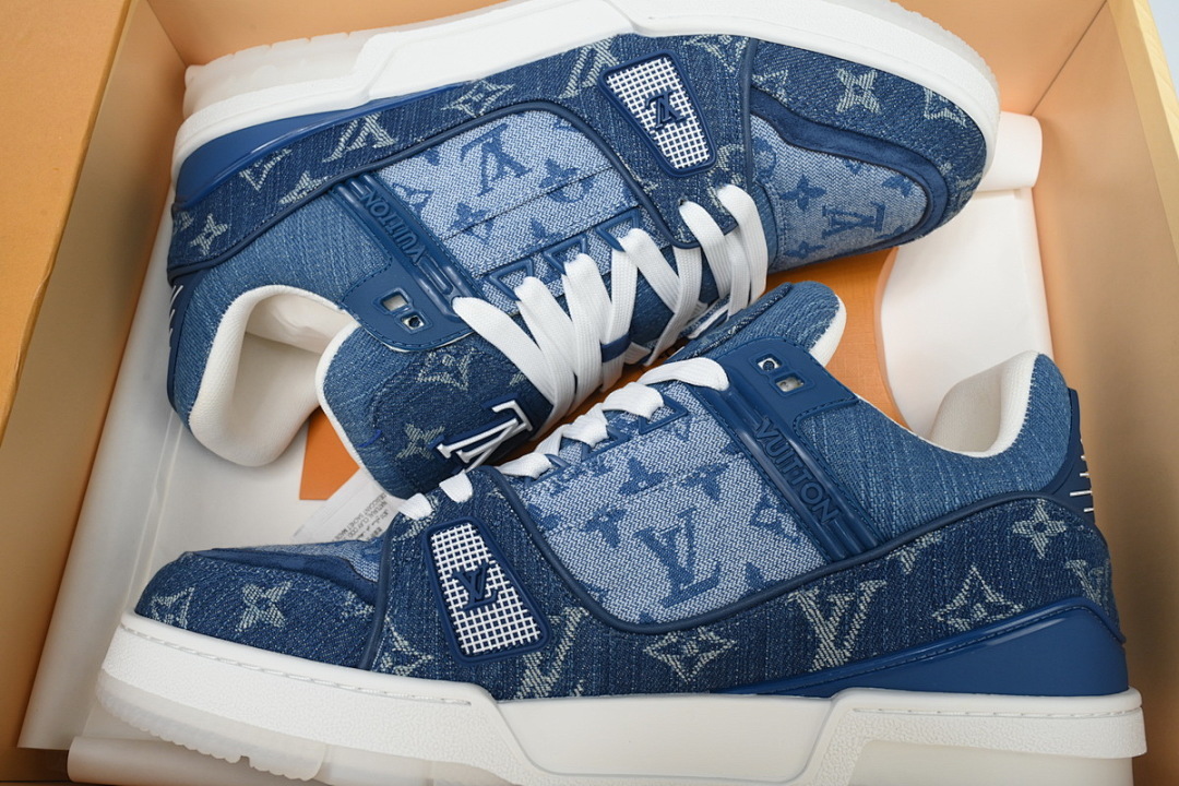 FC God Batch LOUIS VUITTON Trainer New Blue Denim