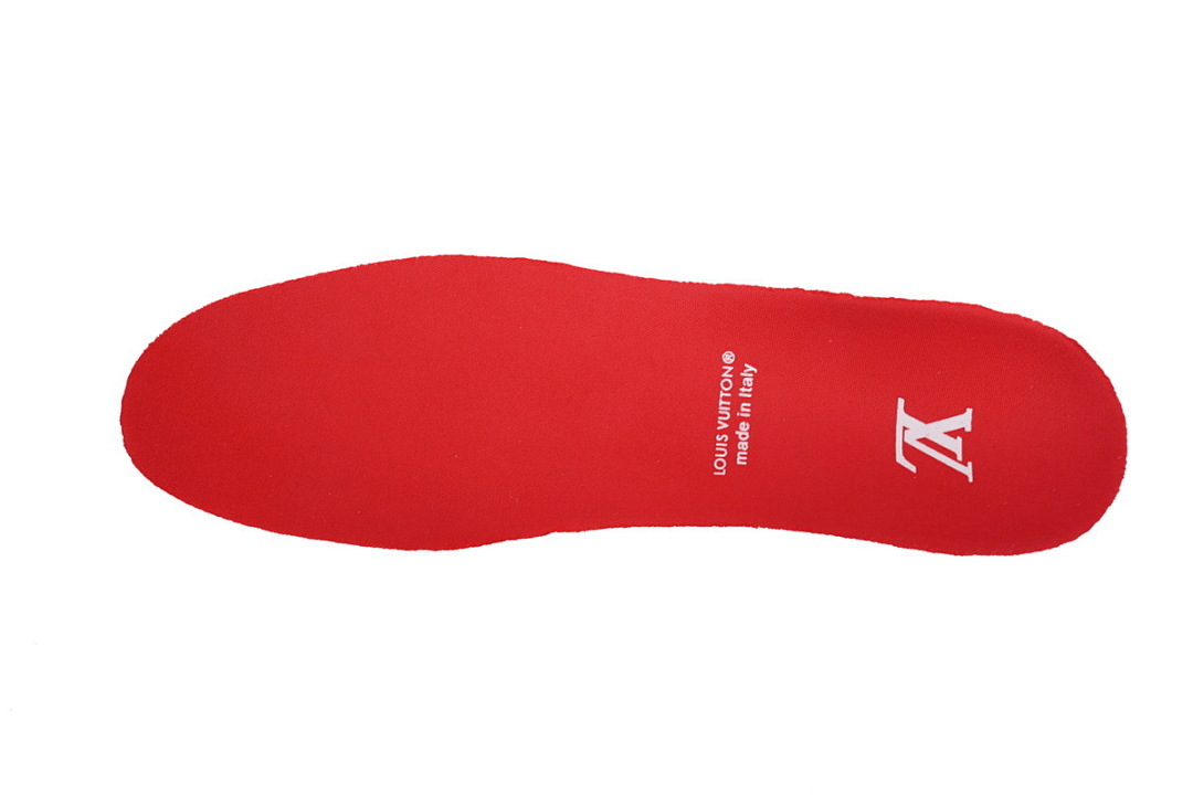 FC God Batch LOUIS VUITTON Trainer Rose Red Denim Velcro Mesh