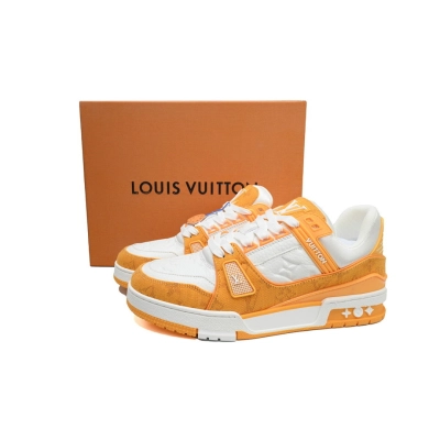 FC God Batch LOUIS VUITTON Trainer Yellow Denim Patchworke 02