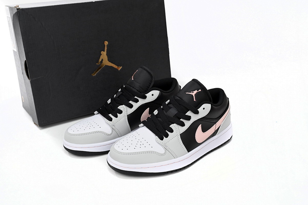 Air Jordan 1 Low White And Black Powder 553558-062 