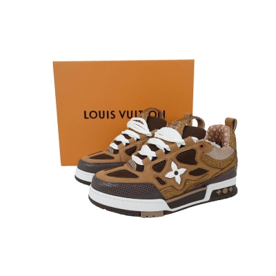 FC God Batch LOUIS VUITTON Skate White Brown Diamond Surface 02