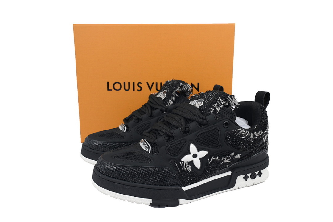 FC God Batch LOUIS VUITTON Skate Horse hair Black Diamond