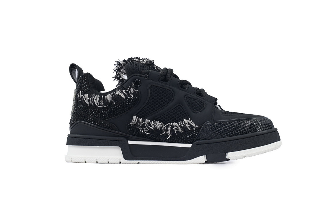 FC God Batch LOUIS VUITTON Skate Horse hair Black Diamond